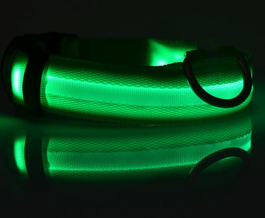 Nylon LED Pet Dog Luminous Collar Night